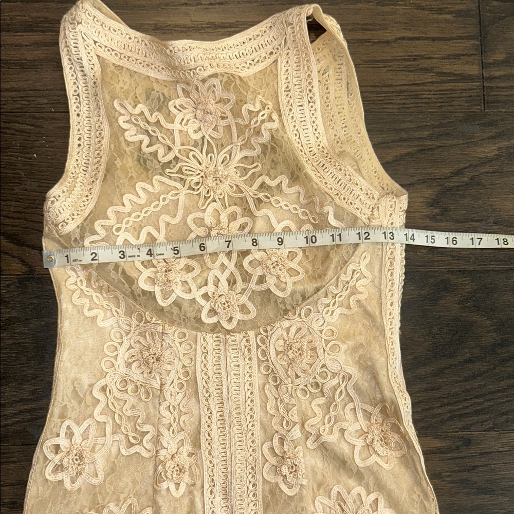 Sue Wong Cream Lace Dress - Picture 4 of 8